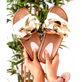 PS1 Bijele japanke s lancem Posljednji ples bijela zlatni 6