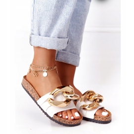 PS1 Bijele japanke s lancem Posljednji ples bijela zlatni 5