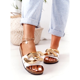 PS1 Bijele japanke s lancem Posljednji ples bijela zlatna 2