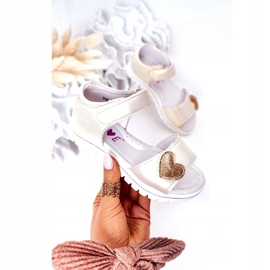 Dječje sandale sa čičkom sa zlatnom dragom zlatni 1