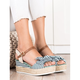 Sweet Shoes Espadrile sandale s prugama zelena 1