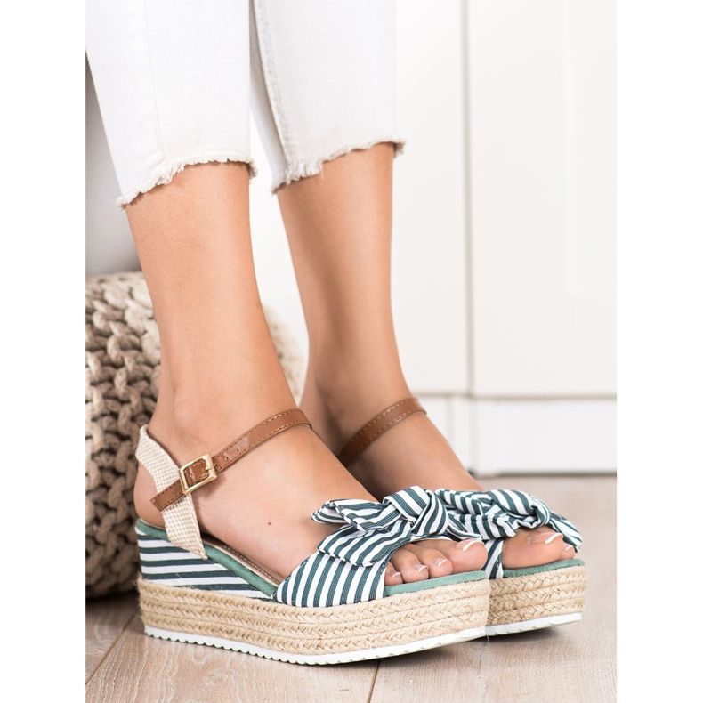 Sweet Shoes Espadrile sandale s prugama zelena 1