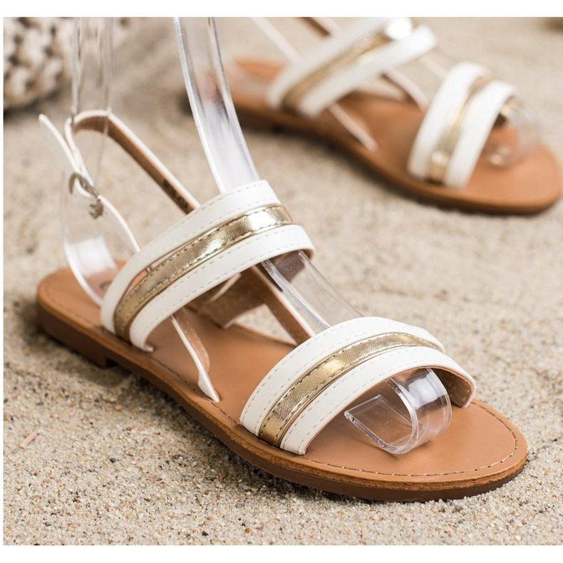 Cm Paris Ravne sandale od eko kože bijela 1