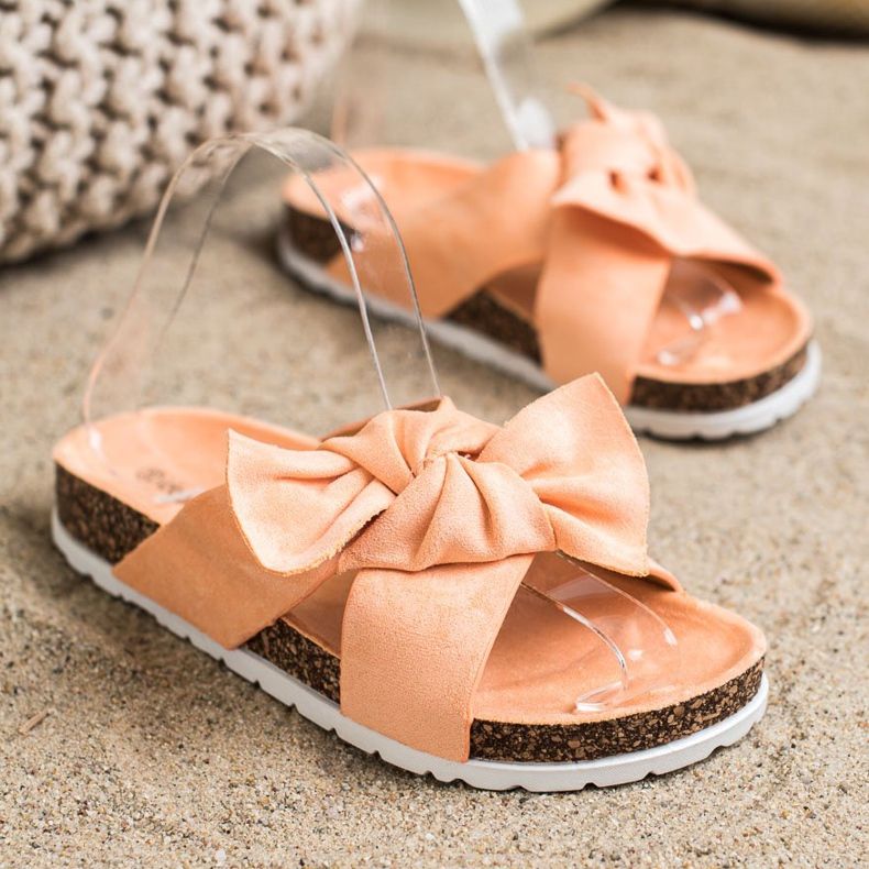 Ideal Shoes Modne papuče narančasta 2