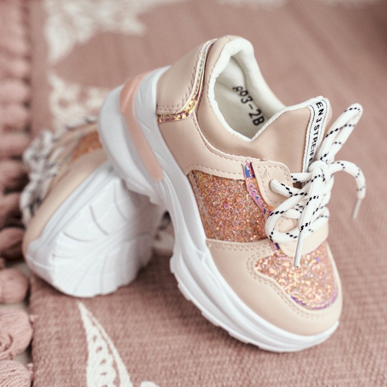 FRROCK Dječje sportske cipele s ružičastom svjetlucavom Matyldom ružičasta 3