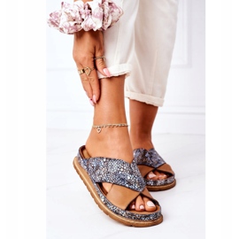 Kožne profilne papuče Maciejka 04986-02 Smeđe smeđa 2