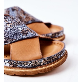 Kožne profilne papuče Maciejka 04986-02 Smeđe smeđa 1