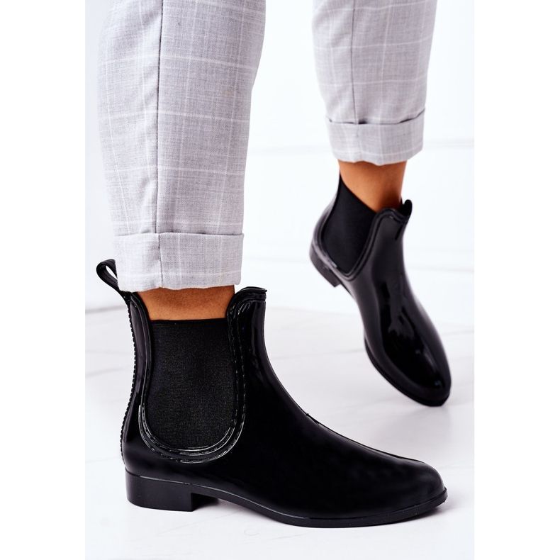 Kišobran sjajne crne čizme Jodhpur crno 2