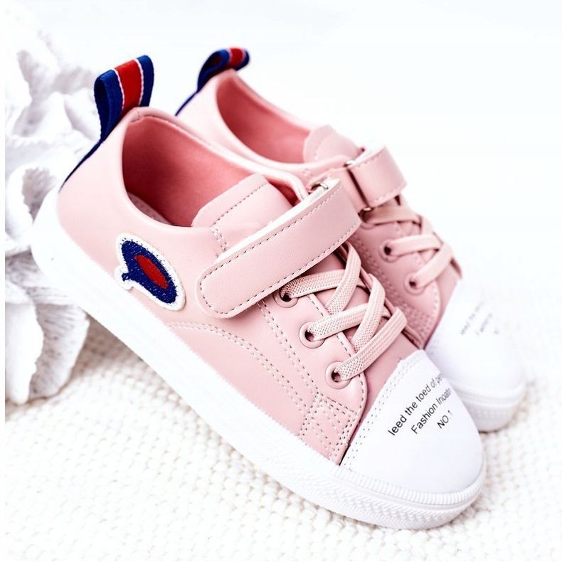 Apawwa Dječje ružičaste tenisice na čičak s crtićem ružičasta 2