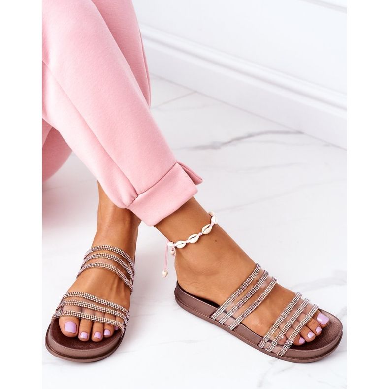 PS1 Gumene papuče s kubnim cirkonij ružičastim zlatom nedostajete ružičasta zlatni 1