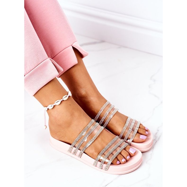 PS1 Gumene papuče s ružičastim kubnim cirkonijem nedostaju vam ružičasta 1