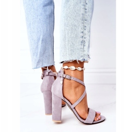 PS1 Sandale od antilopa na baru Siva pleši sa mnom 2