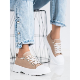 Sabatina Modne tenisice na platformi smeđa 2