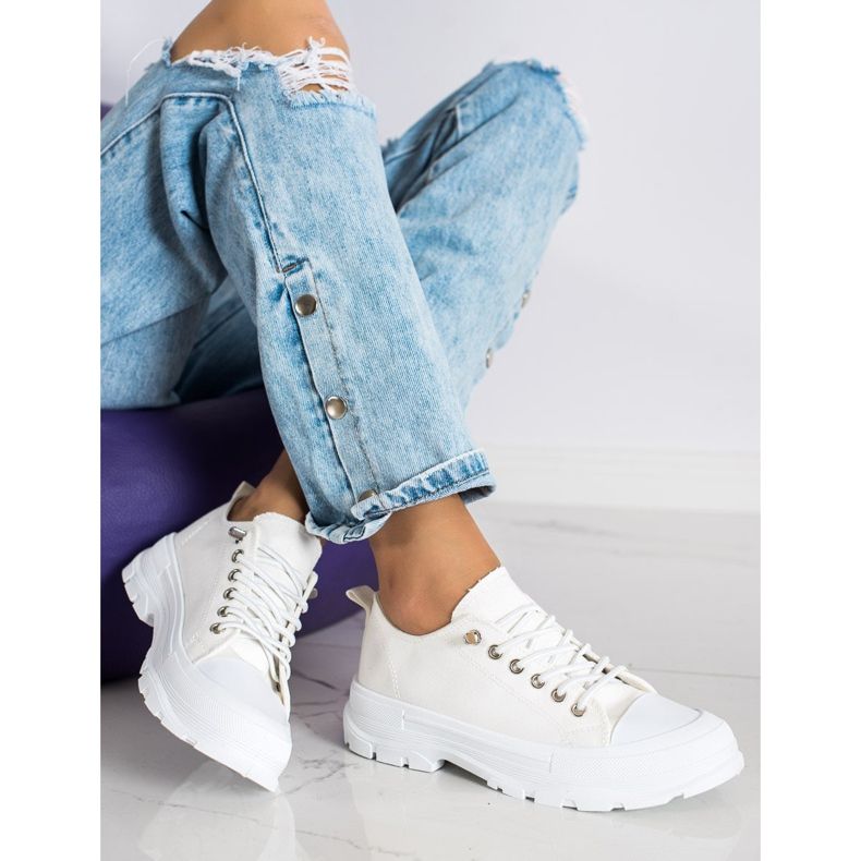 Sabatina Modne tenisice na platformi bež 1