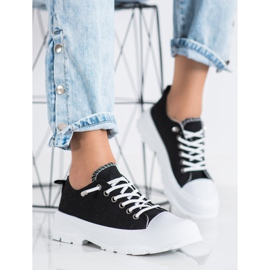 Sabatina Modne tenisice na platformi crna 1