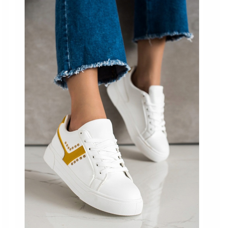 SHELOVET Ležerne bijele sportske cipele bijela 1