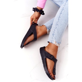 NEWS Ženske gumene japanke Crna Alma crno 6