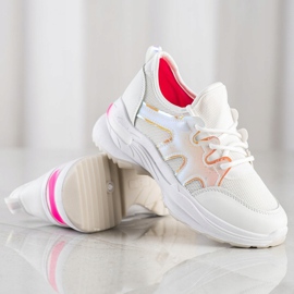 SHELOVET Bijele tenisice s mrežom bijela 1