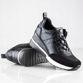 VINCEZA tenisice na klin crno 1