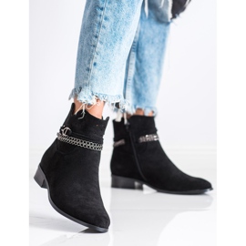 Čizme s ukrasnim lancem VINCEZA crno 2