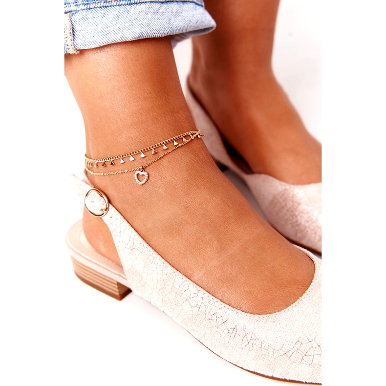 Suede sandale na visoku petu Sergio Leone SK807 Pink ružičasta zlatni 1