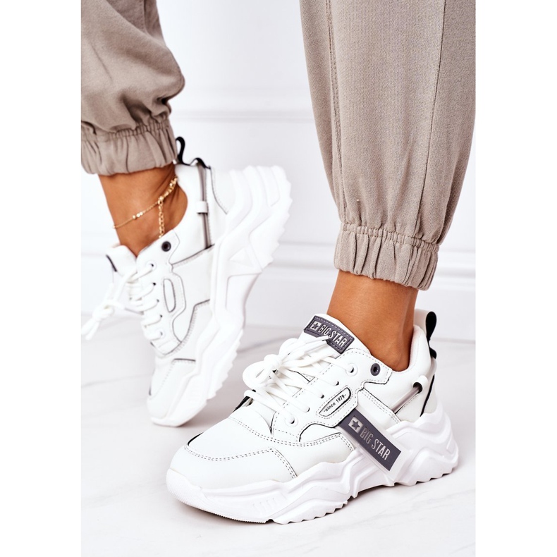 Ženske sportske cipele Tenisice Big Star GG274213 Bijelo-siva bijela 1