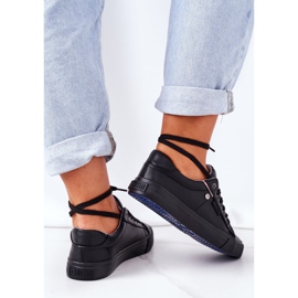 Ženske kožne tenisice Big Star GG274061 Crne crno 1