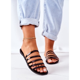 Ravne gumene papuče Crne putuju sa mnom crna 1