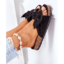 PS1 Velpane papuče na crnoj ljetnoj pluti crna 1