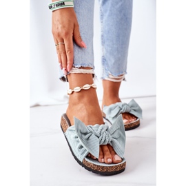 PS1 Velpane papuče s ljetnom plutom od metvice zelena 2