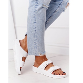 NEWS Ženske bijele stacy gumene papuče bijela 3