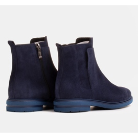 Marco Shoes Lagane čizme izolirane ravnim dnom od prirodne kože tamnoplava 2