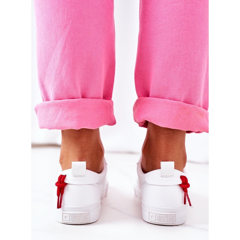 Ženske kožne tenisice Big Star GG274160 Bijele bijela 1