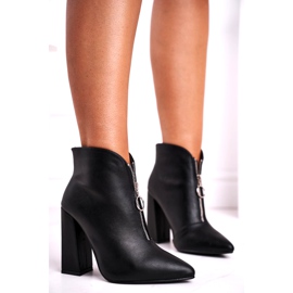 FG1 Ženske čizme na patentnom zatvaraču s pete Na prednjoj strani crne Save me crna 5