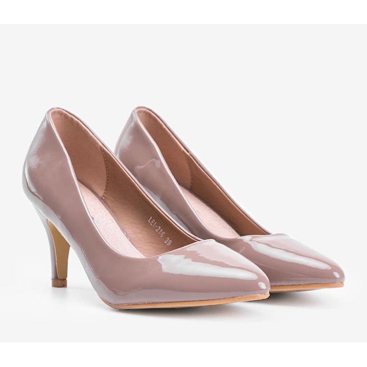 Tamno bež pumpe na vjernoj peti Faith 1