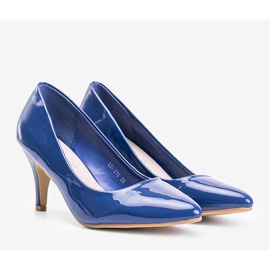 Plave pumpe na peti Faith na štikli plava 1