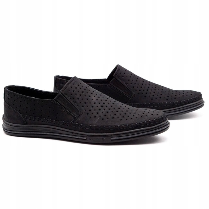 Polbut Muške ažurne cipele 2107P crne crna 2