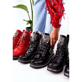 Lakirani topli radnici s crnim kubičnim cirkonijem crno 2