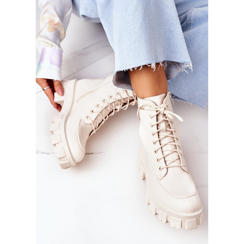 PS1 Warm Boots Workery Beżowe World Is Mine bež 1