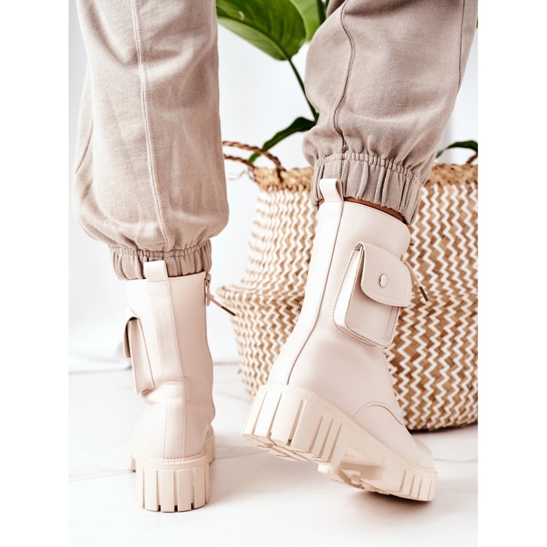 PS1 Izolirani radnici s džepnom bež bojom 1