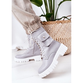 PS1 Topli radnici s džepnim svijetlo sivim sjajnim siva 2