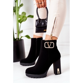 PS1 Crne tople čizme na šanku Divno crna zlatni 2