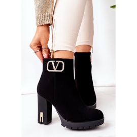 PS1 Crne tople čizme na šanku Divno crno zlatna 1