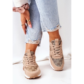 NEWS Tenisice za sportsku obuću Bež i zlatna Aruba smeđa 2