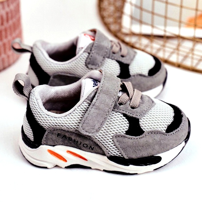 Apawwa Dječje sportske cipele s čičkom, sive siva 3