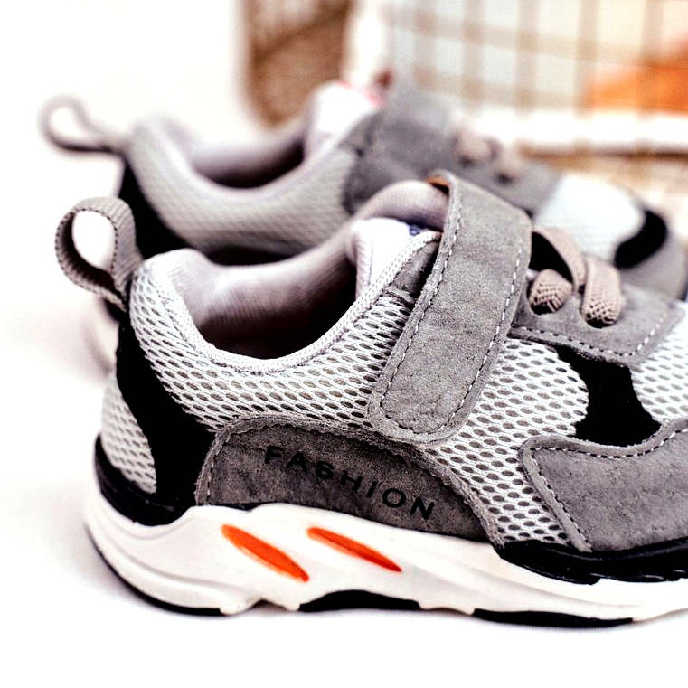 Apawwa Dječje sportske cipele s čičkom, sive siva 4