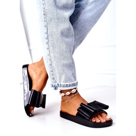 PS1 Gumene papuče s mašnom Crni travanj crna 3