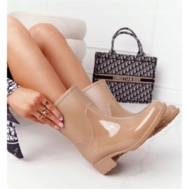 PS1 Shiny Galoshes Beige Jodhpur čizme Rainy Day bež 3