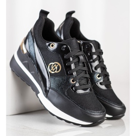 Evento Modne tenisice na klin crna 1