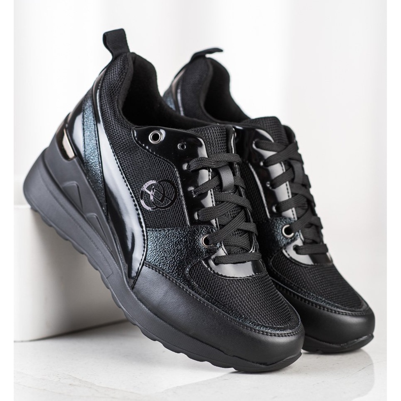 Evento Modne tenisice na klin crno 1